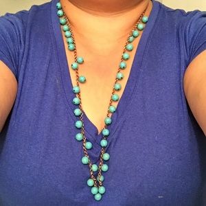 Beaded Turquoise long necklace